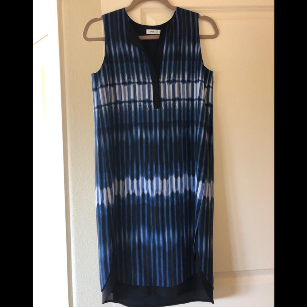 Dress Vince 💯 silk with black slip -like new!